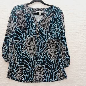 Blouse Size M Pleated Textured Y2K Heritage Office Siren Glam Luxe Whimsycore